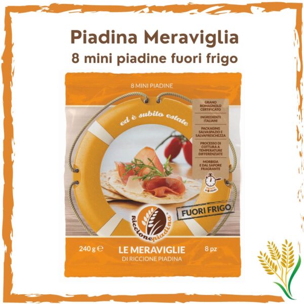 8 mini piadine classiche fuori frigo